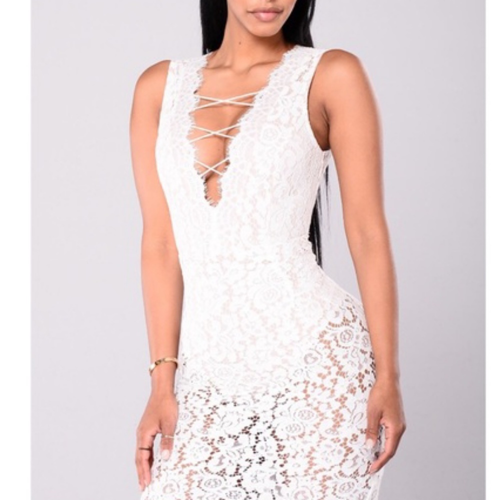NEW With Tags - Fashion Nova White Azelia Dress